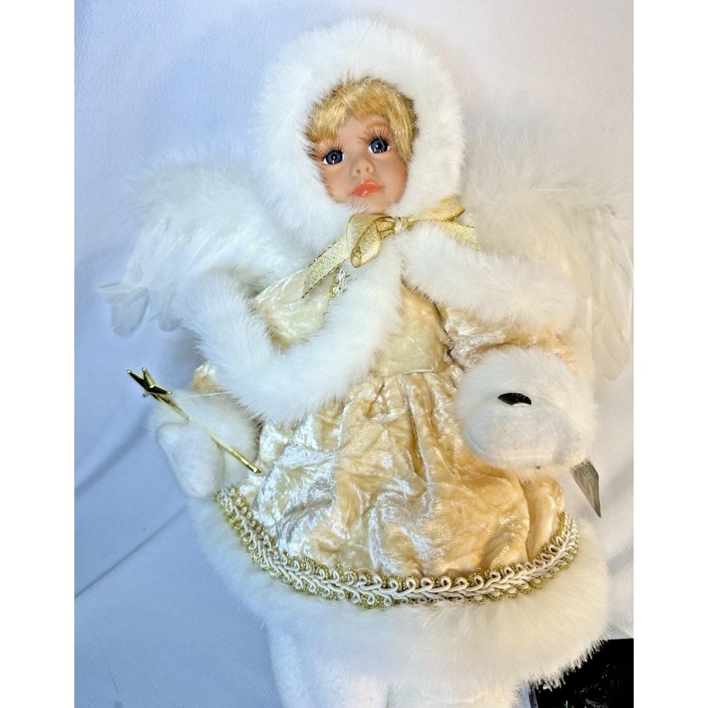 Santa's Workshop Christmas ANIMATED Sitting Angel NWT